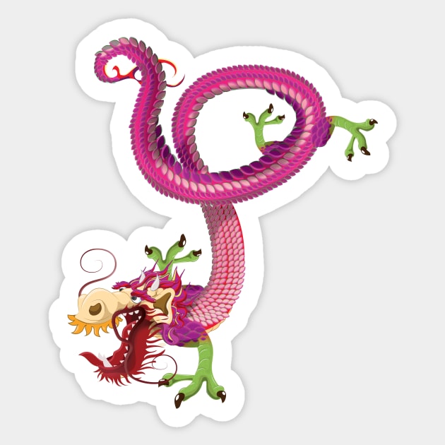 Chinese Dragon Sticker by nickemporium1